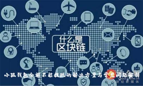 小狐钱包余额不能提现的解决方案与常见问题解析